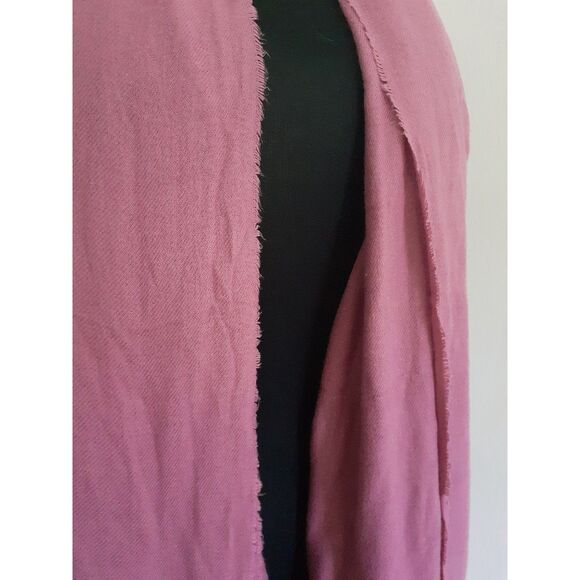 United Colors of Benetton Pink Fringe Wide Scarf Shawl - Picture 3 of 6